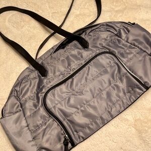 Gray gym bag